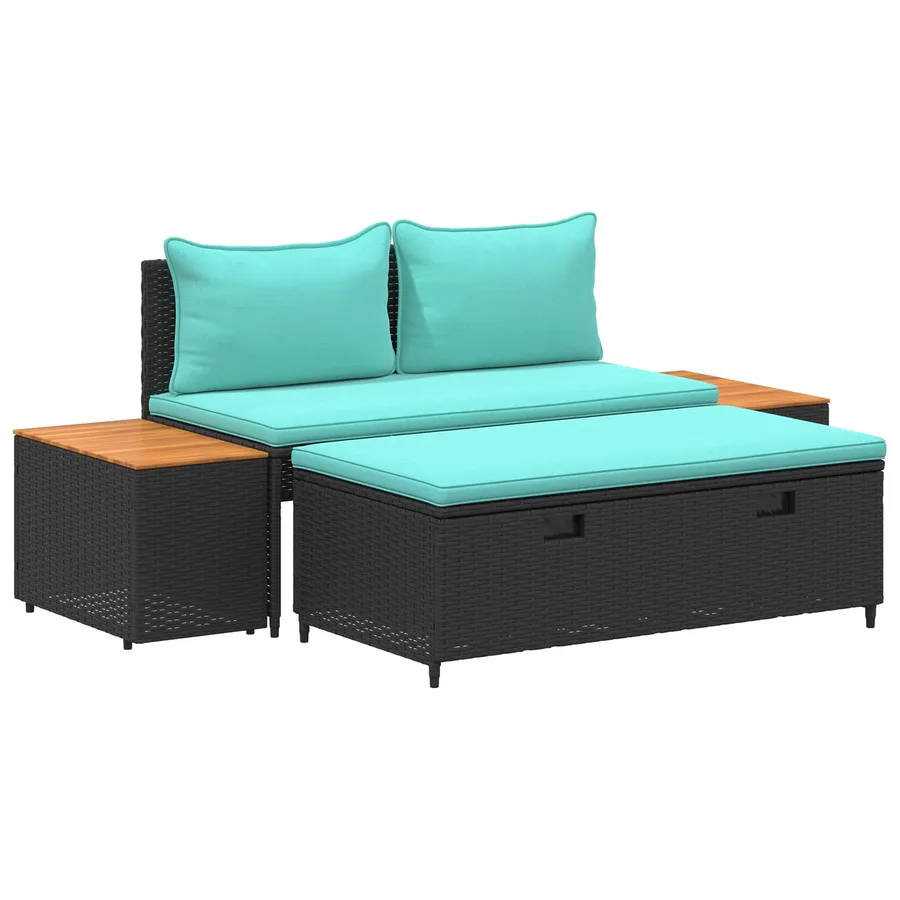Ensemble de canapés d'extérieur 4 -Seater 4 pcs 55 x 30 x 39 cm - 2
