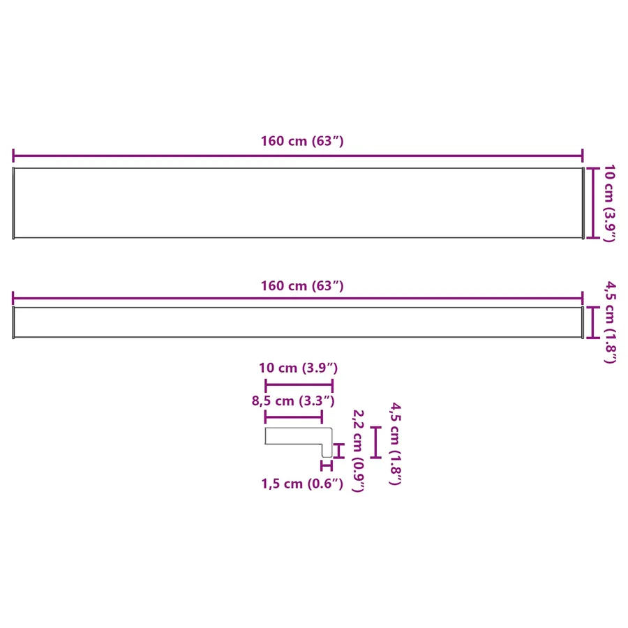 Appui de fenêtre Anthracite avec grain de bois PVC - 13