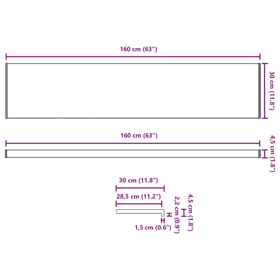 Appui de fenêtre Anthracite avec grain de bois PVC - 13