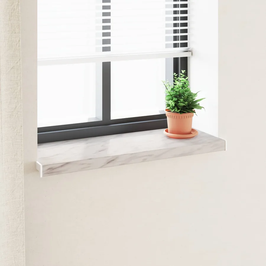 Appui de fenêtre Texture marbre 100 x 30 x 4,5 cm PVC