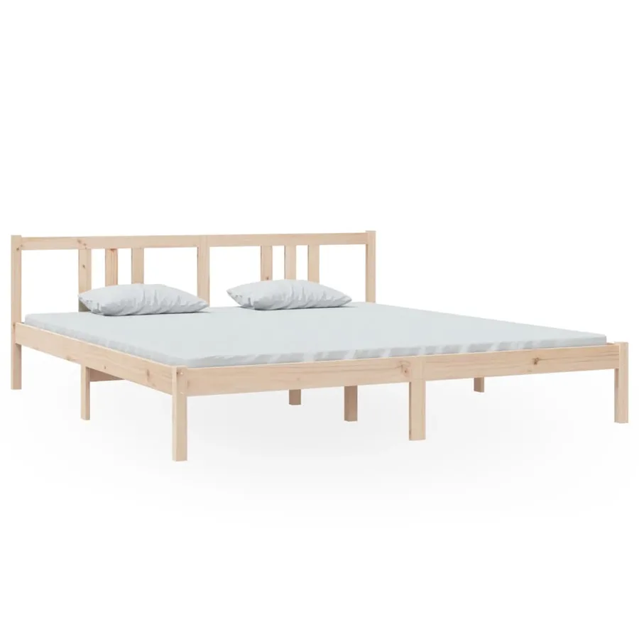Cadre de lit sans matelas bois massif 180x200 cm - 2