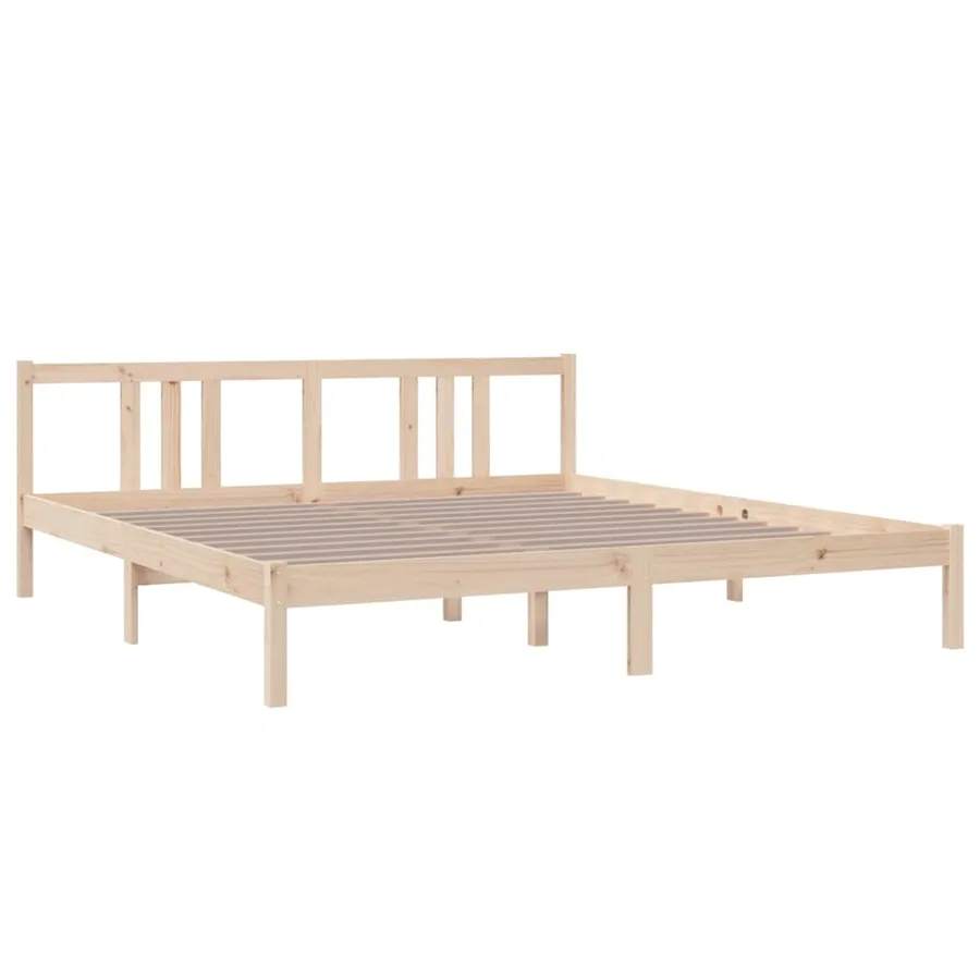 Cadre de lit sans matelas bois massif 180x200 cm - 3