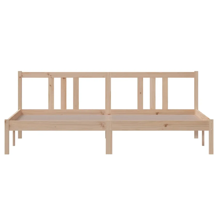 Cadre de lit sans matelas bois massif 180x200 cm - 4
