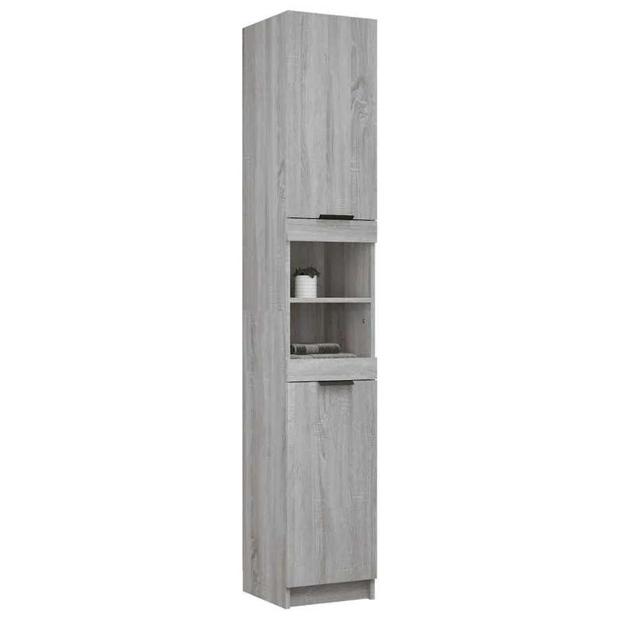Armoire de bain Sonoma gris 32x34x188,5 cm Bois d'ingénierie - 5