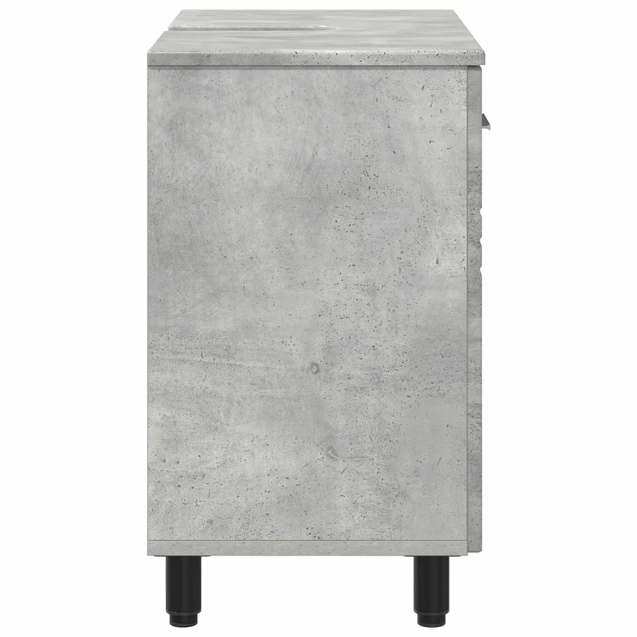 Unité de vanité de salle de bain Gris béton 60 x 35 x 60 cm - 6