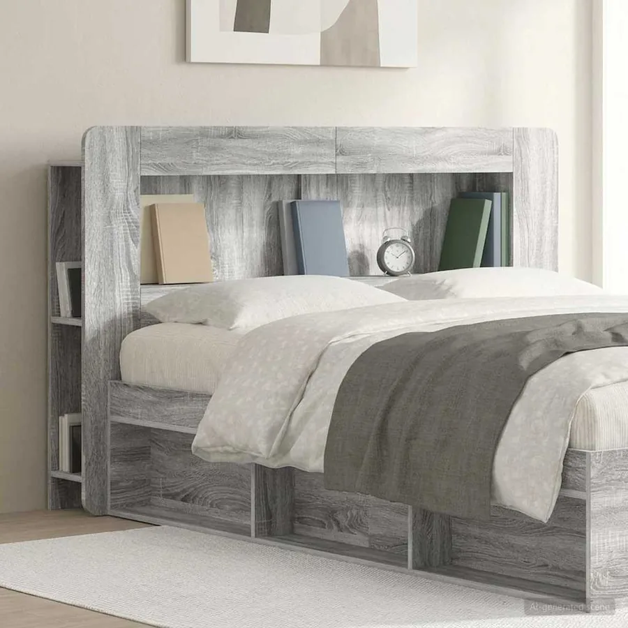 Cabinet de Tête de Lit Sonoma gris Bois d’ingénierie