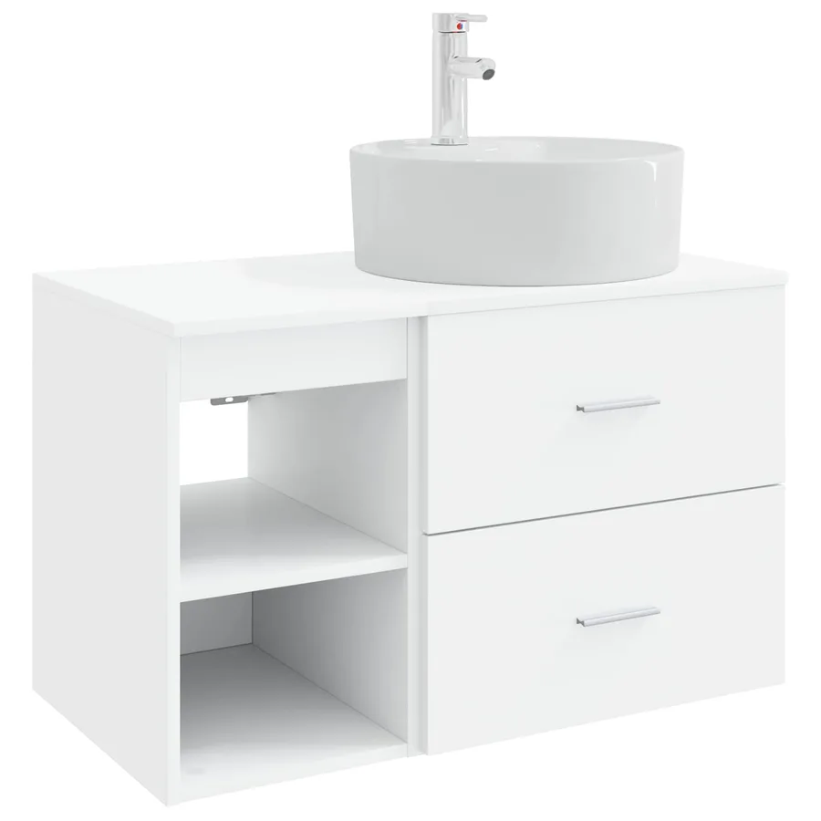 Ensemble de mobilier de salle de bain 2 pcs Blanc - 2