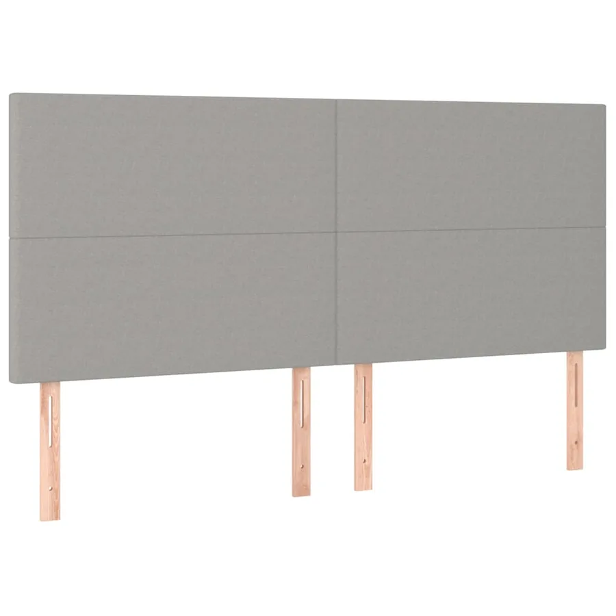 Sommier à lattes de lit et matelas et LED Gris clair 200x200 cm - 7