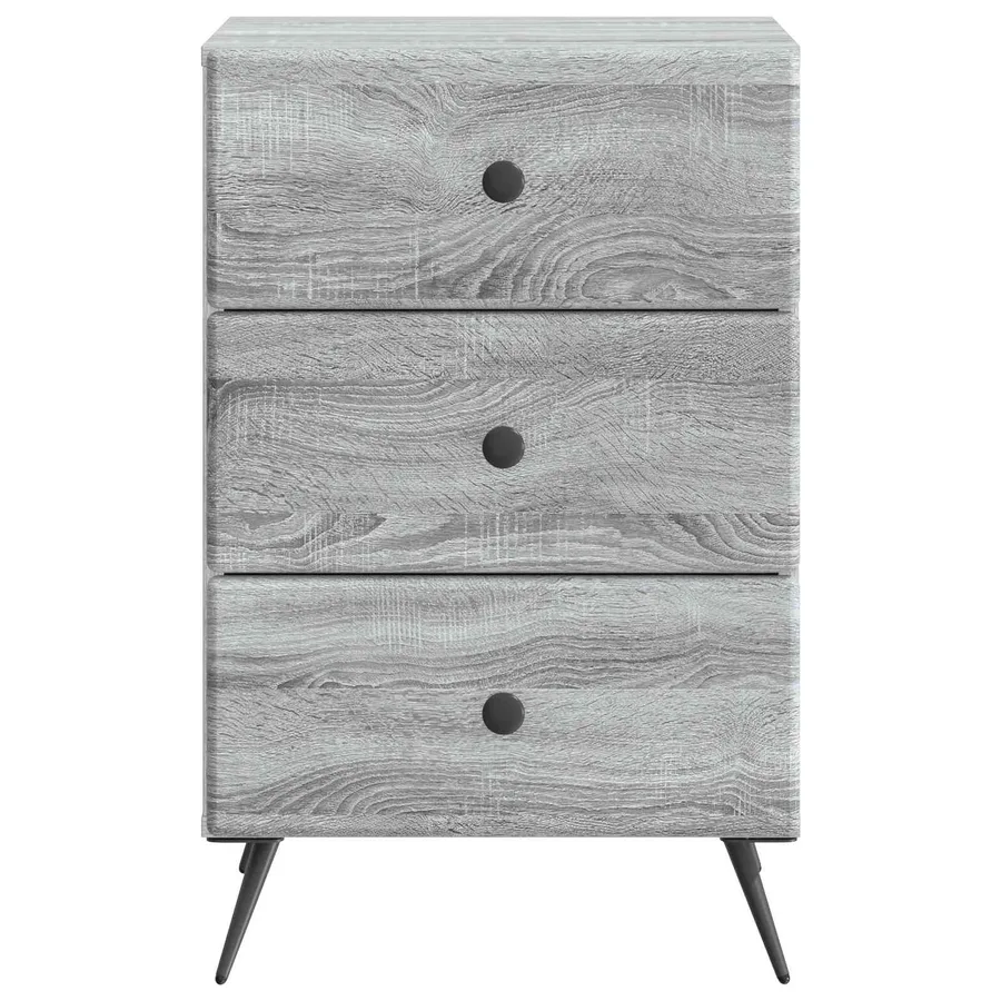 Cabinet de chevet avec tiroir Sonoma gris 43 x 41 x 66,5 cm - 5