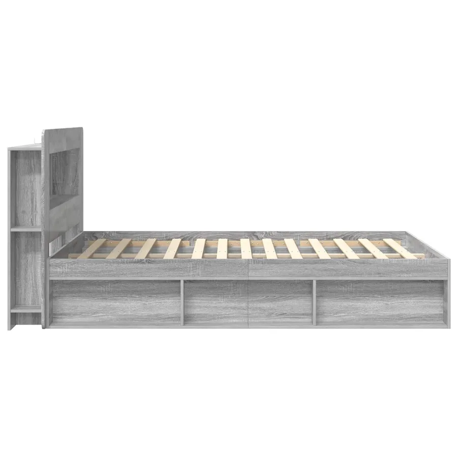 Cadre de lit avec rangement Sonoma gris 140 x 200 cm - 4
