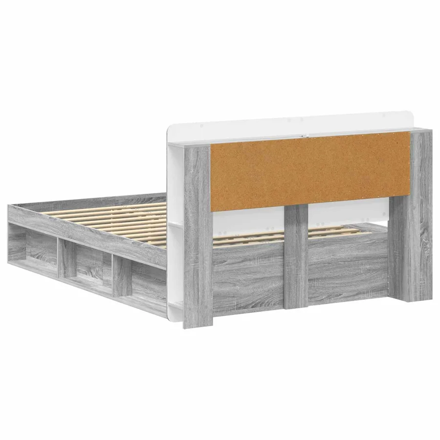 Cadre de lit avec rangement Sonoma gris 140 x 200 cm - 5