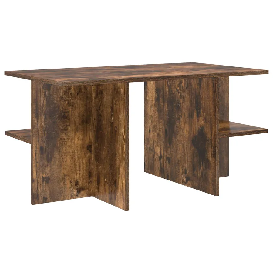 Table basse Chêne Fumé 87 x 50 x 45 cm Bois d’ingénierie - 2
