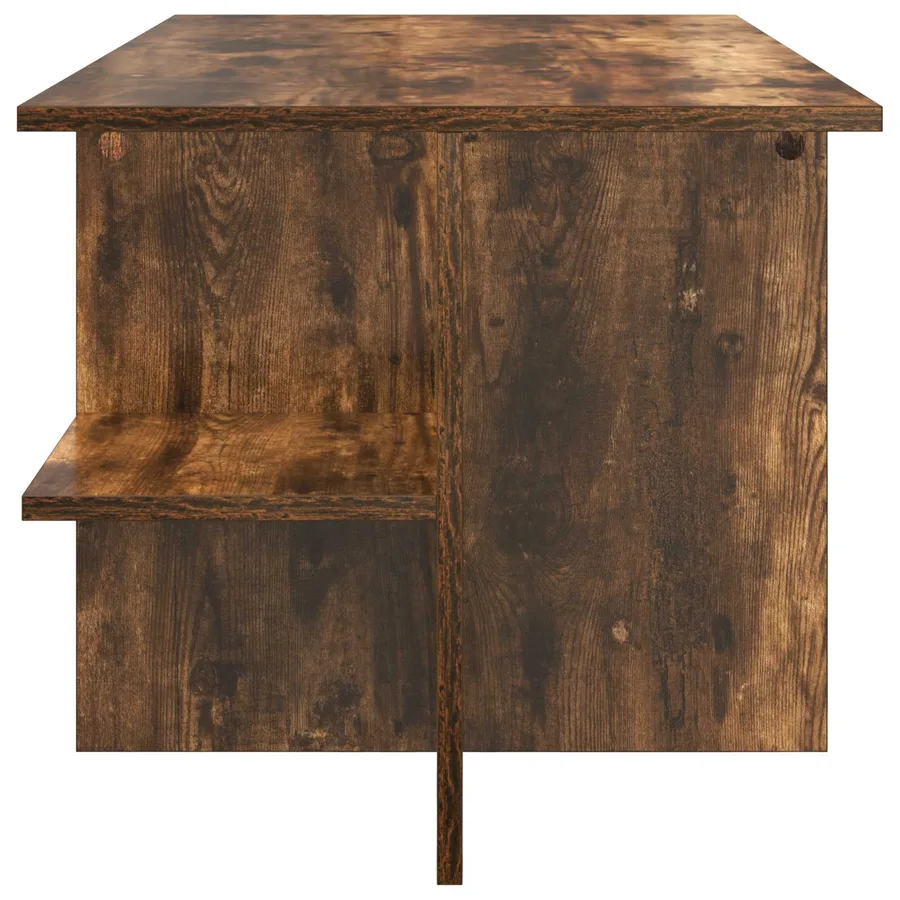 Table basse Chêne Fumé 87 x 50 x 45 cm Bois d’ingénierie - 6
