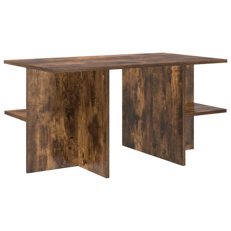 Table basse Chêne Fumé 87 x 50 x 45 cm Bois d’ingénierie - 7
