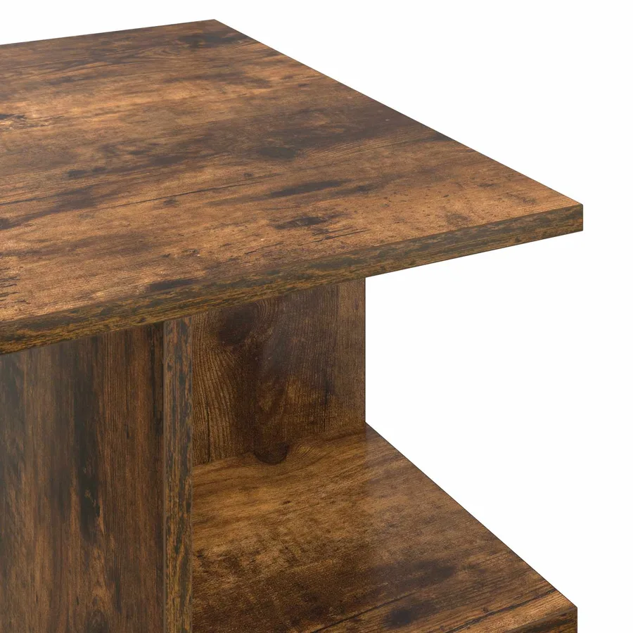 Table basse Chêne Fumé 87 x 50 x 45 cm Bois d’ingénierie - 8