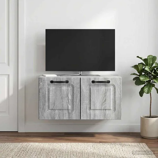 Meuble TV mural Sonoma gris 59,5 x 31 x 30 cm Bois d'ingénierie