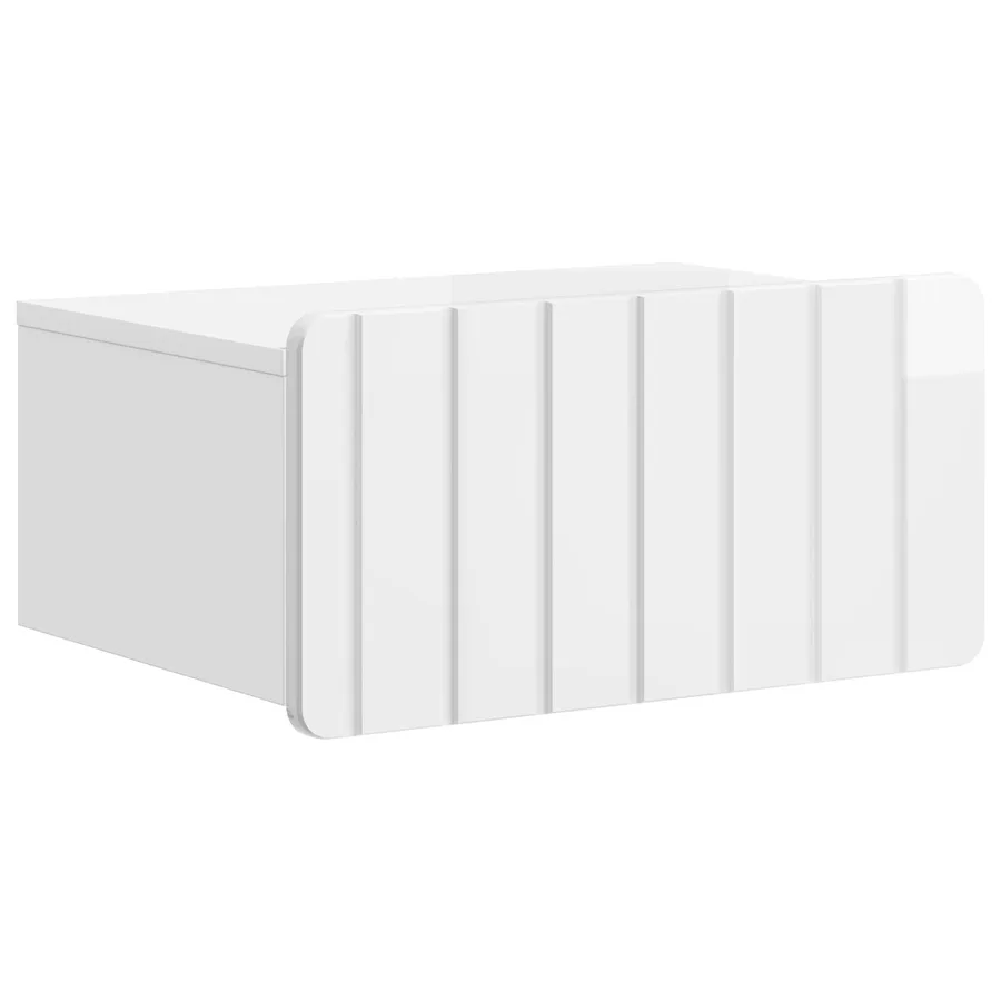 Cabinet de chevet mural 2 pcs Blanc brillant 49 x 34,5 x 24 cm - 5