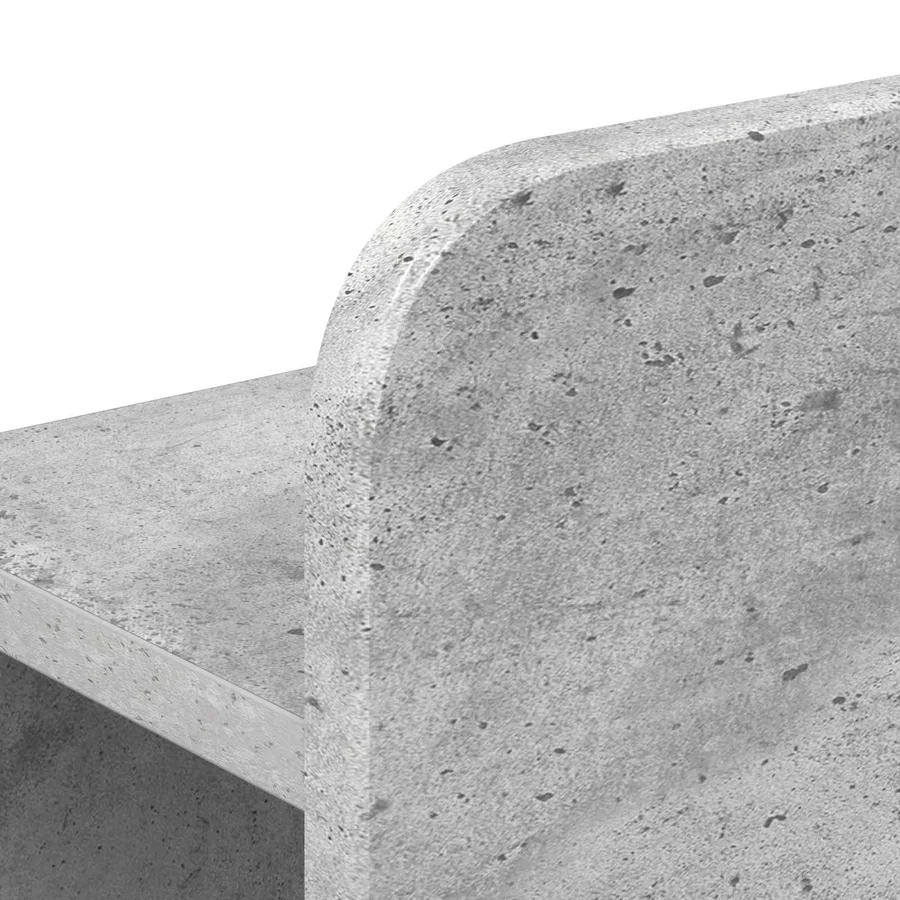 Cadre de lit avec rangement Gris béton 75 x 190 cm - 7