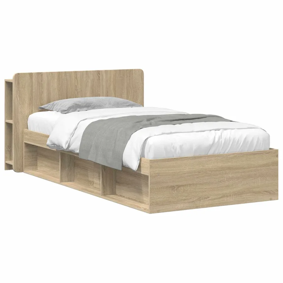 Cadre de lit avec rangement Chêne Sonoma 75 x 190 cm - 2