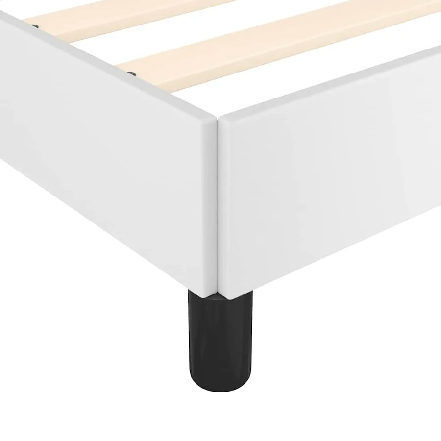 Cadre de lit avec tête de lit sans matelas blanc 140x190 cm - 7