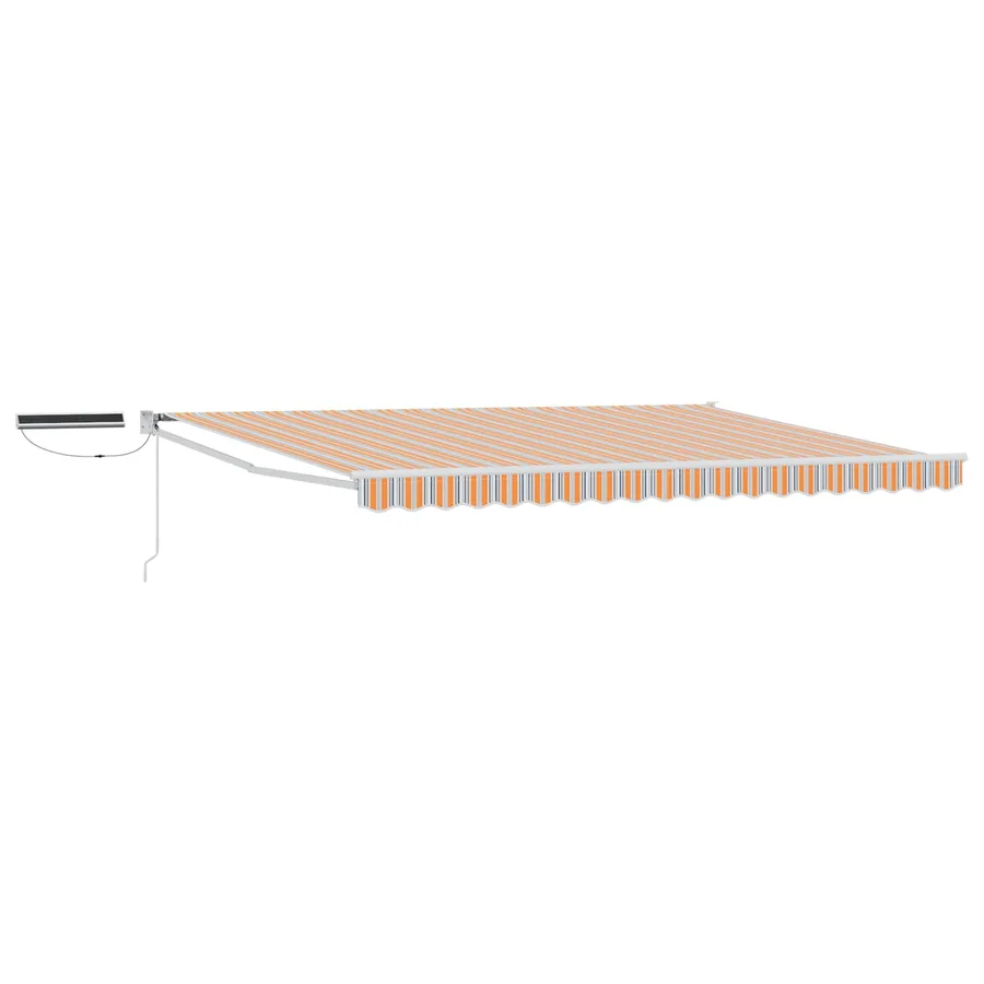 Auvent rétractable électrique Gris, Orange, Blanc 5 x 3 m - 2