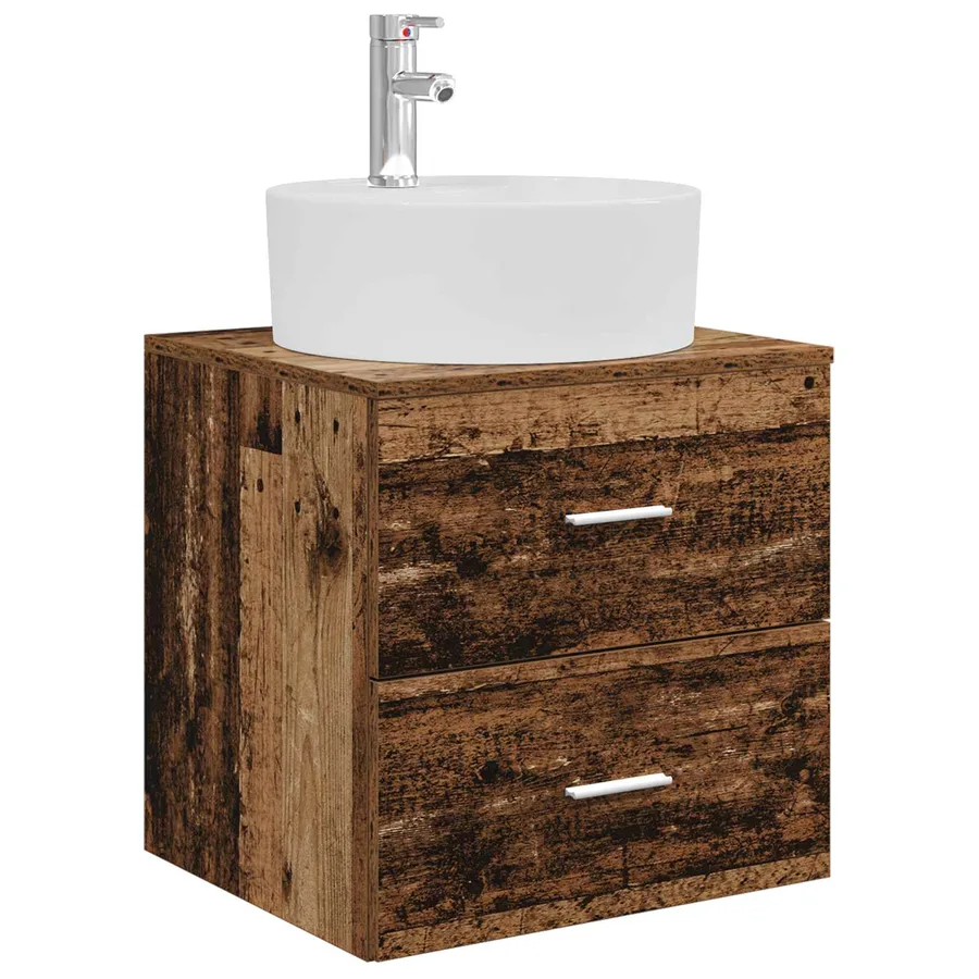 Ensemble de mobilier de salle de bain 5 pcs Bois ancien - 5