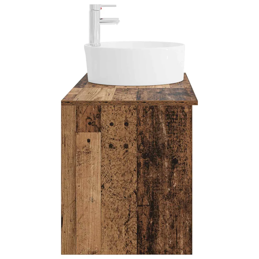 Ensemble de mobilier de salle de bain 2 pcs Bois ancien - 5