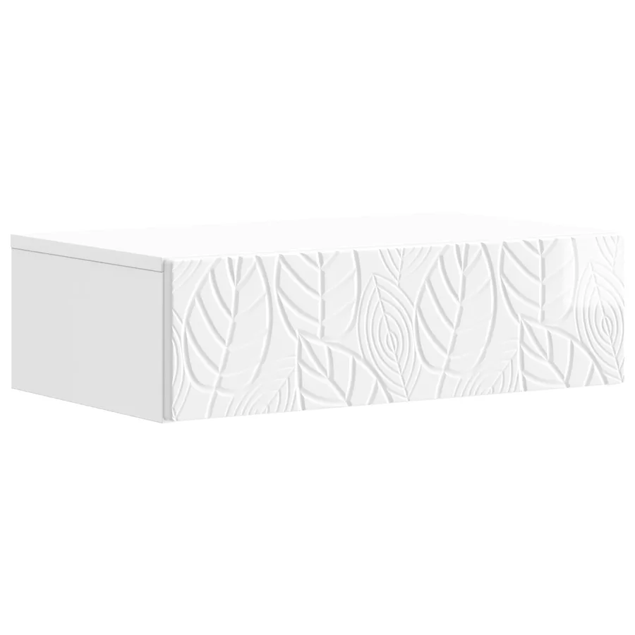 Table d'appoint murale Blanc brillant 87,5 x 34,5 x 17 cm - 2