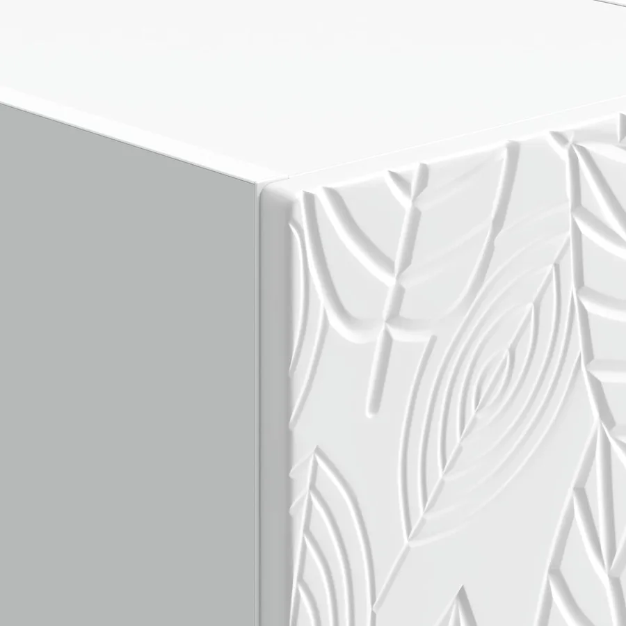 Table d'appoint murale Blanc brillant 87,5 x 34,5 x 17 cm - 7