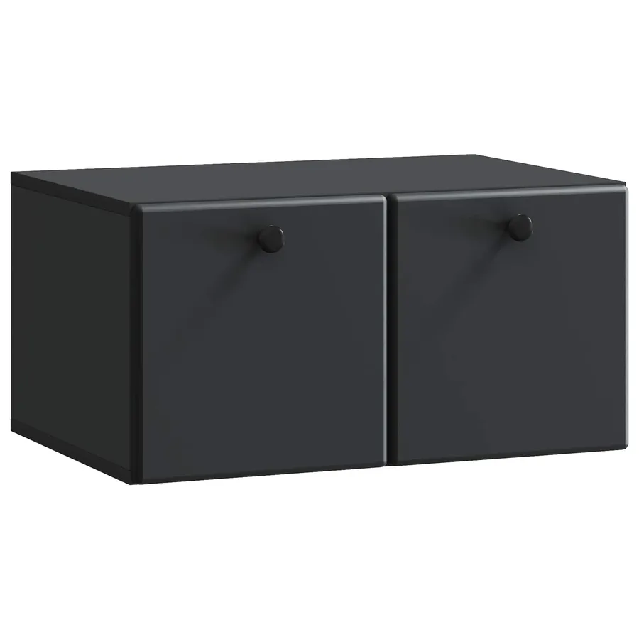 Meuble TV mural 59,5 x 41 x 30 cm Noir Bois d'ingénierie - 2