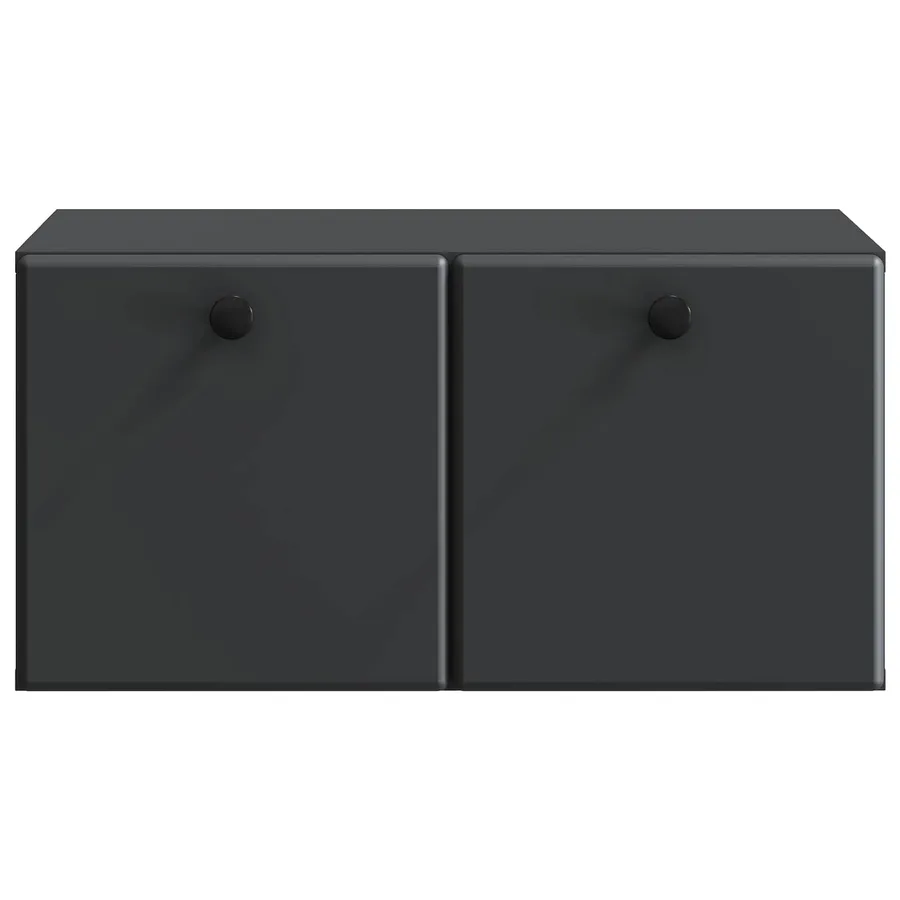 Meuble TV mural 59,5 x 41 x 30 cm Noir Bois d'ingénierie - 6