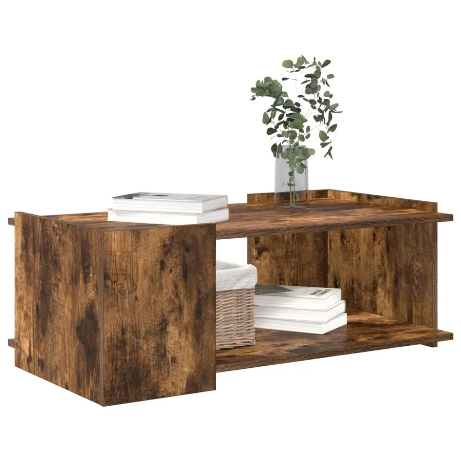 Table basse Chêne fumé 90 x 50 x 33 cm Bois d'ingénierie - 3