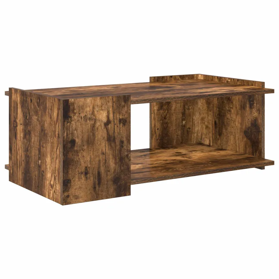 Table basse Chêne fumé 90 x 50 x 33 cm Bois d'ingénierie - 7