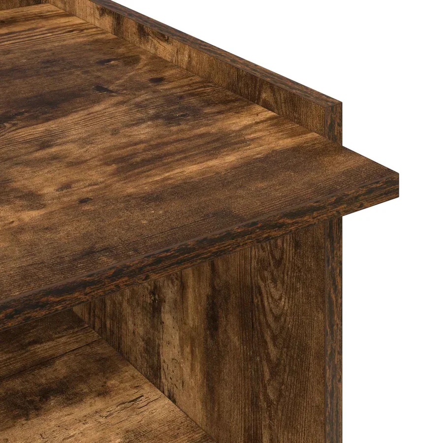 Table basse Chêne fumé 90 x 50 x 33 cm Bois d'ingénierie - 8