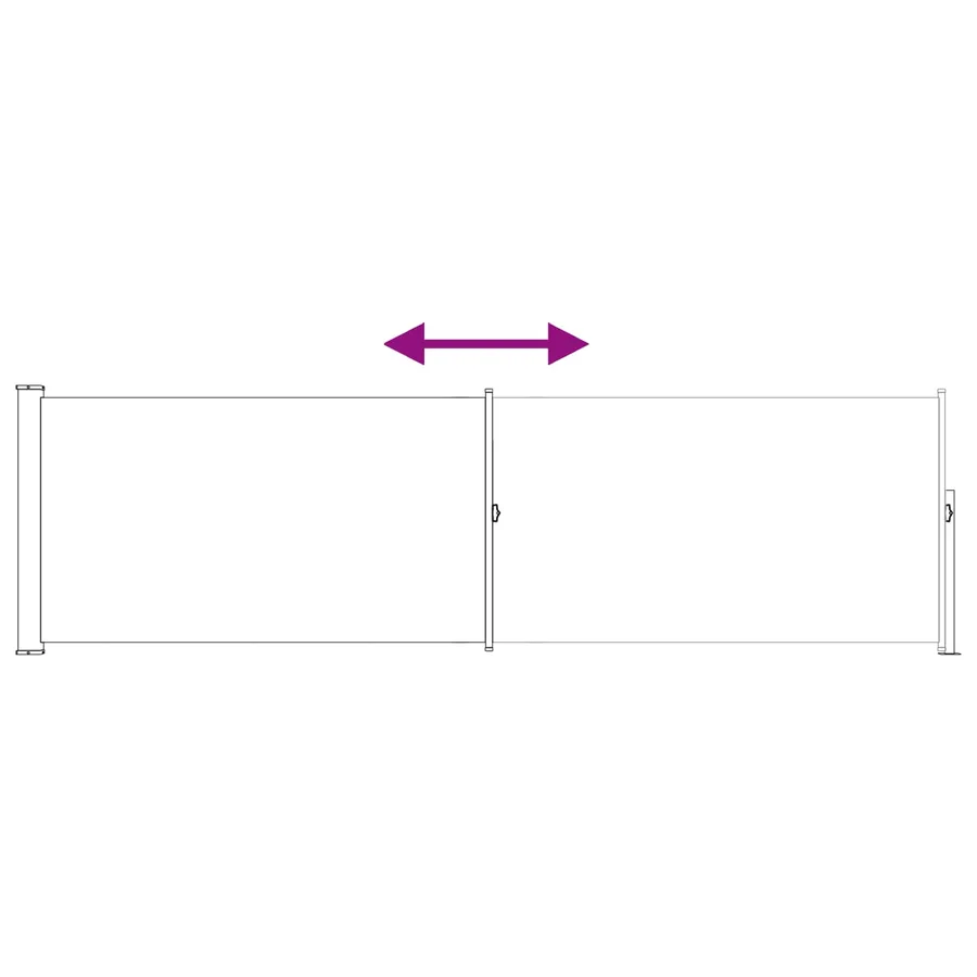 Store latéral rétractable 117 x 500 cm Polyester Rectangulaire - 6