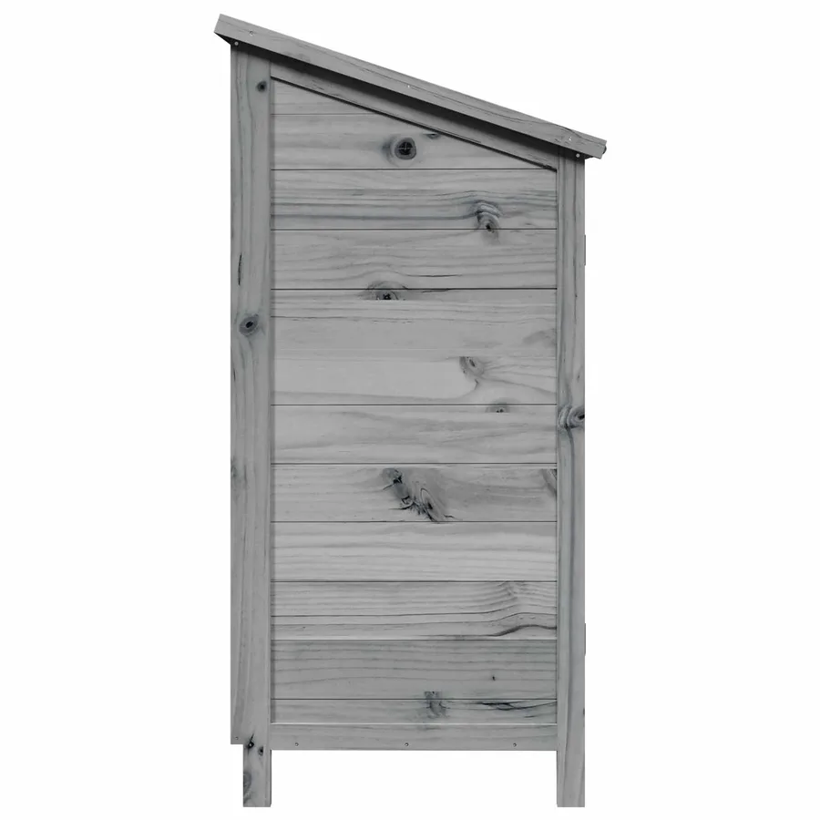 Abri de jardin Gris 59 x 56 x 113,5 cm Bois de Sapin Massif - 6