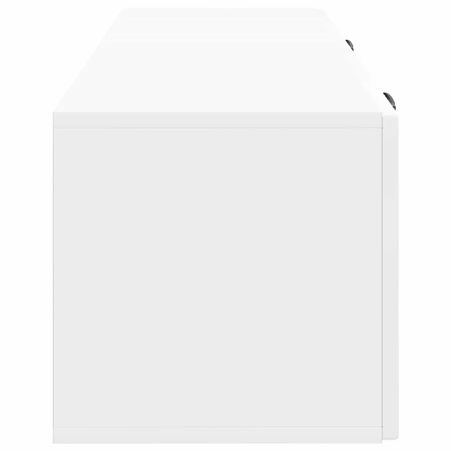 Meuble TV mural Montage mural Blanc brillant 98 x 31 x 30 cm - 7