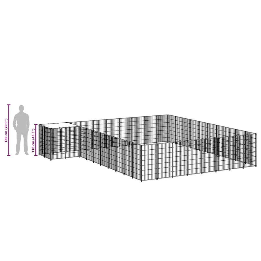 Chenil Argenté 25,41 m² Acier - 8