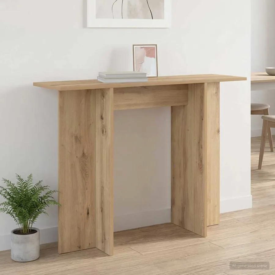 Table console Chêne artisanal 100 x 30 x 75 cm