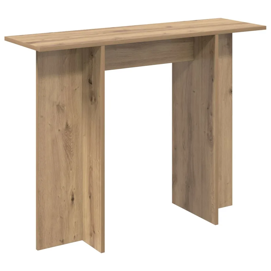 Table console Chêne artisanal 100 x 30 x 75 cm - 2