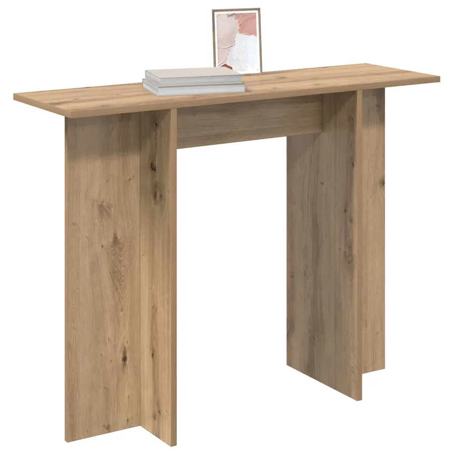 Table console Chêne artisanal 100 x 30 x 75 cm - 3