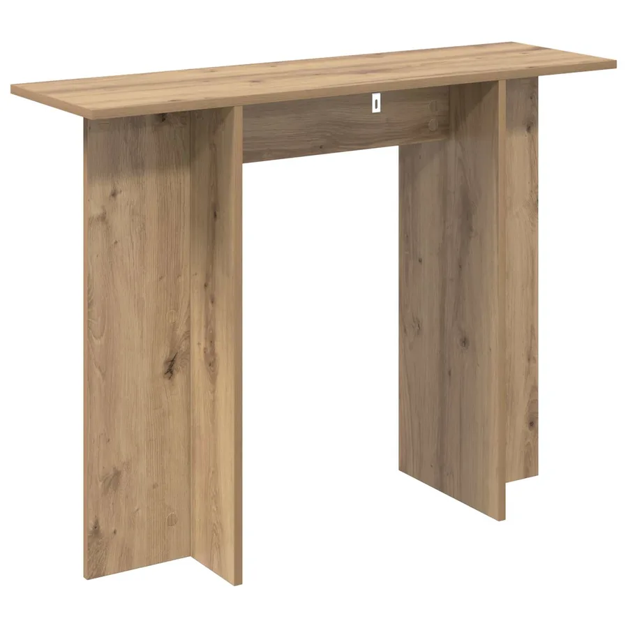 Table console Chêne artisanal 100 x 30 x 75 cm - 7