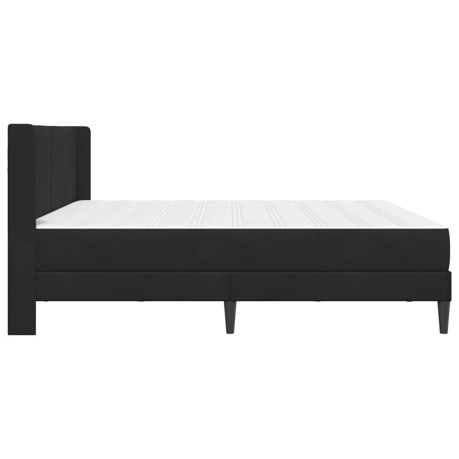 Cadre de lit avec matelas Noir 180 x 200 cm Velours - 7