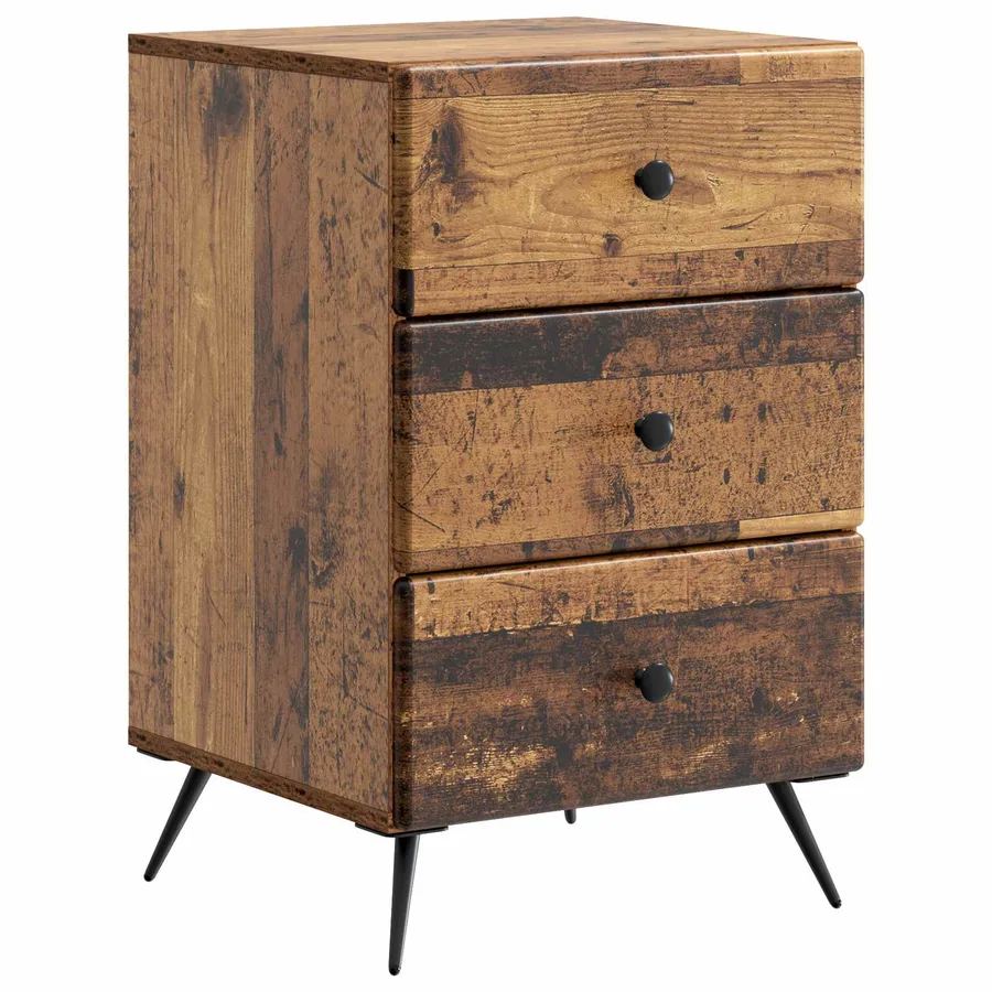 Cabinet de chevet avec tiroir Bois ancien 43 x 41 x 66,5 cm - 2
