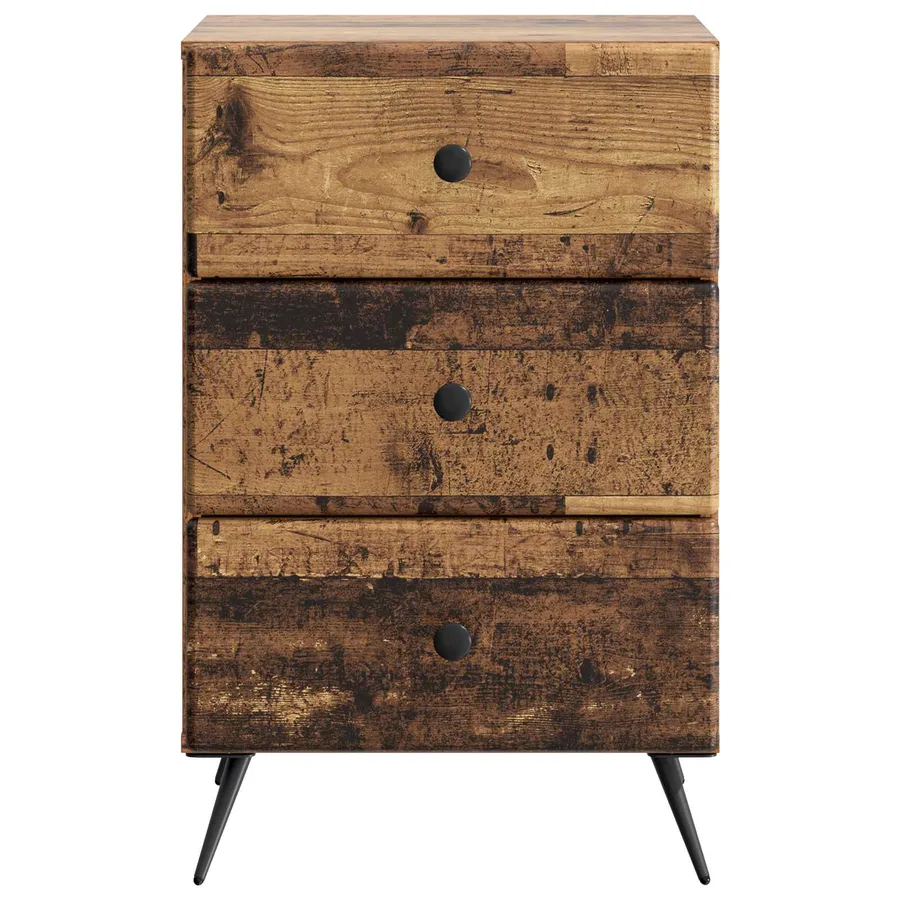 Cabinet de chevet avec tiroir Bois ancien 43 x 41 x 66,5 cm - 5