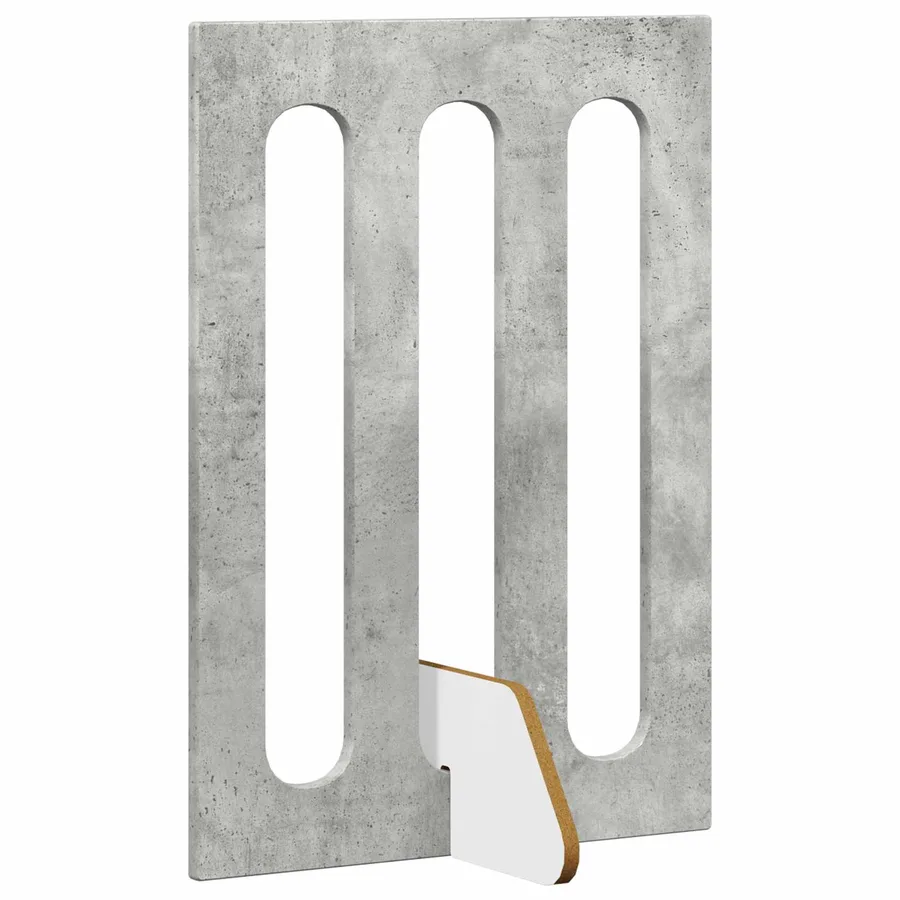 Clôture pliable pour animaux 2 pcs Gris Béton Bois d’ingénierie - 4