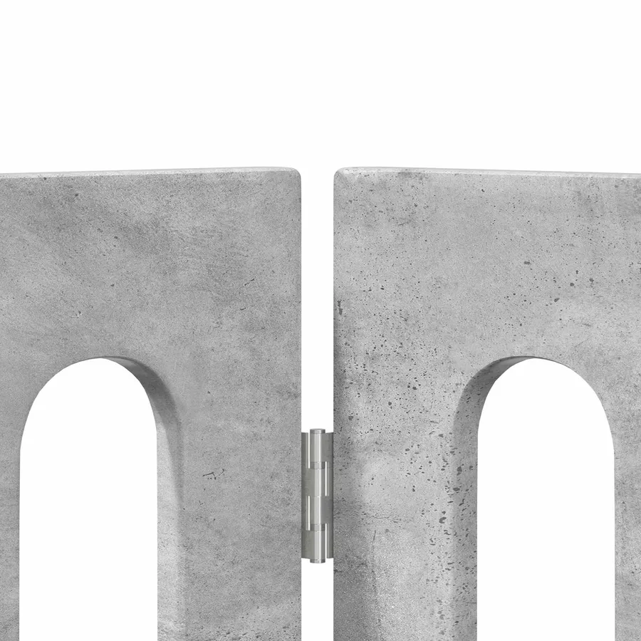 Clôture pliable pour animaux 2 pcs Gris Béton Bois d’ingénierie - 5