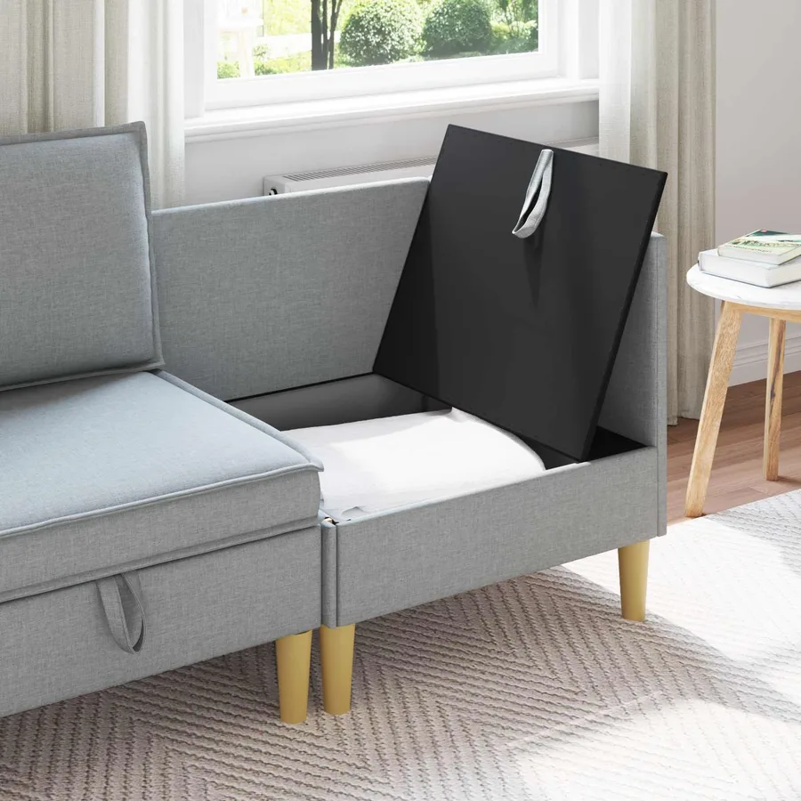 Sofa avec rangement Tissu - 3