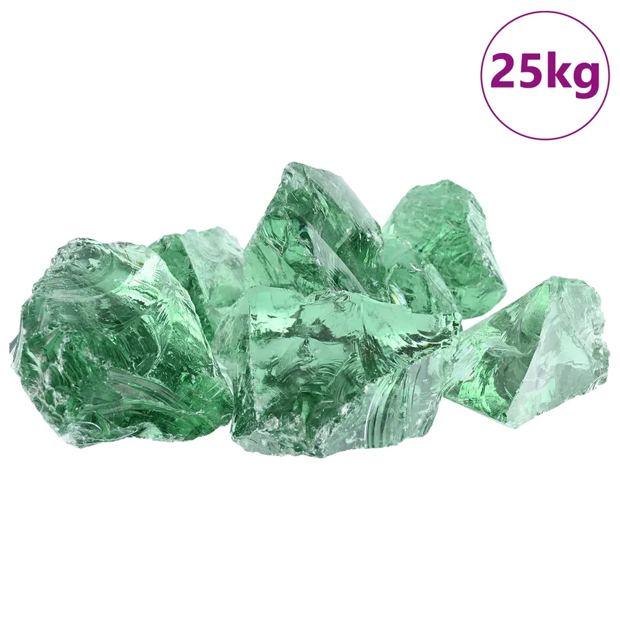 Pierres de Jardin Vert clair 12 cm Verre - 4