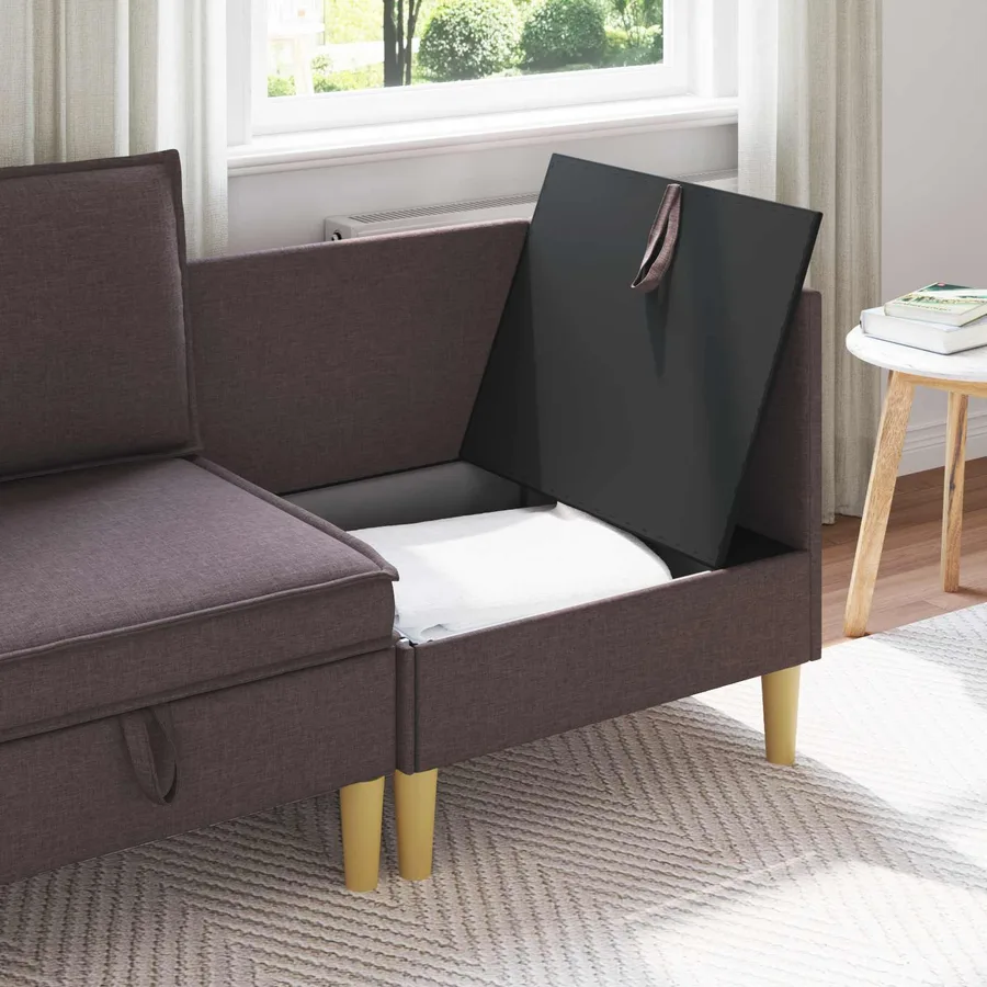 Sofa avec rangement Tissu - 3